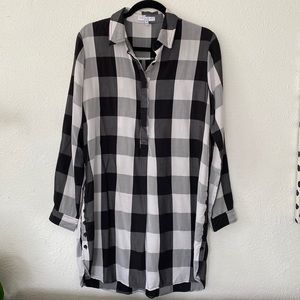 Anthropologie Current Air Black and White Shirt Dress Size M